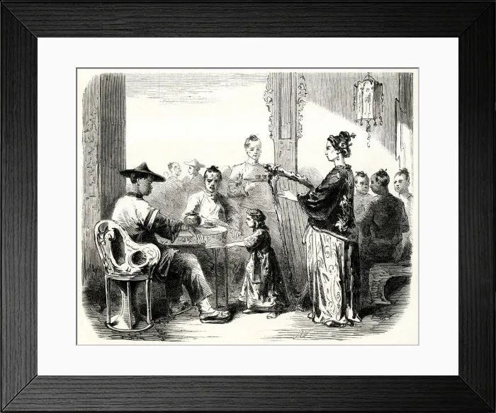 Framed Print : BURMESE MUSICIANS 1861 Framed Print : BURMESE MUSICIANS 1861