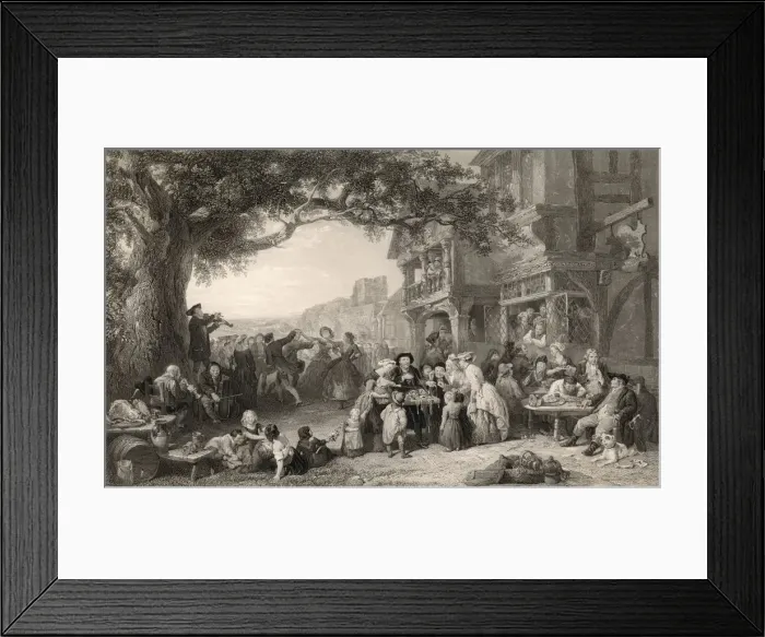 Framed Print : COUNTRY DANCING C18TH