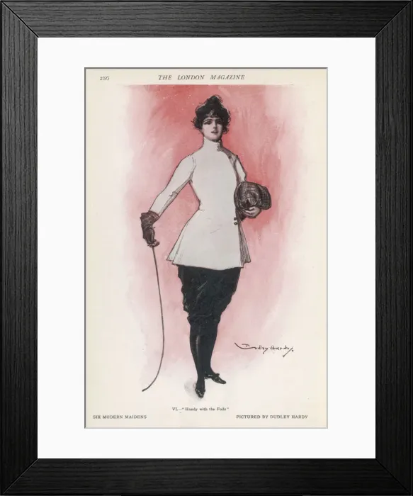 Framed Print : The Fencing Female 1907 Framed Print : The Fencing Female 1907
