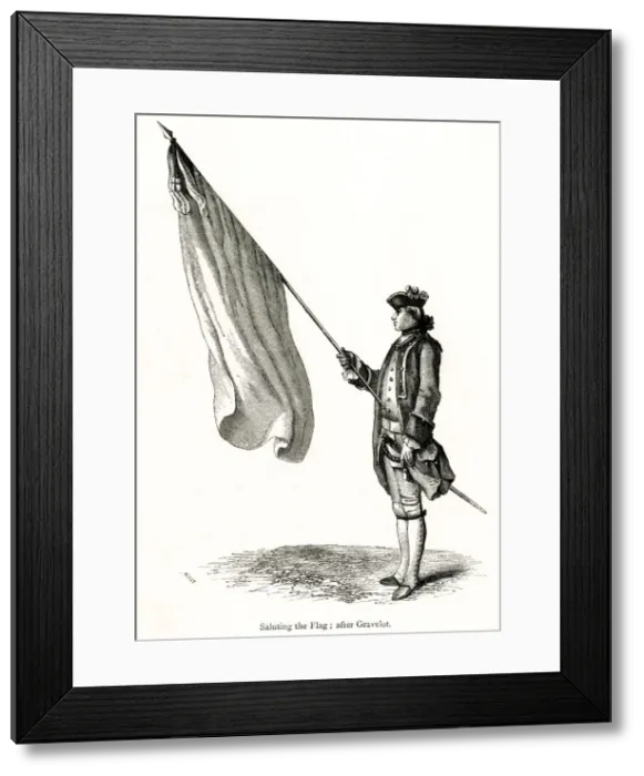 Framed Print : SALUTING THE FLAG-FRENCH Framed Print : SALUTING THE FLAG-FRENCH