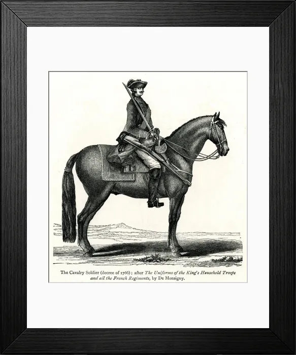 Framed Print : FRENCH CAVALRY 1766 Framed Print : FRENCH CAVALRY 1766