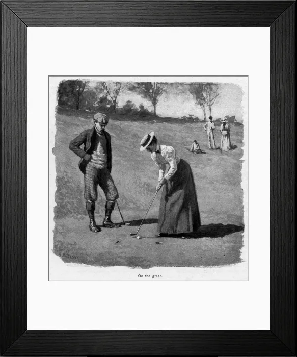 Framed Print : LADY PUTTS OUT 1895 Framed Print : LADY PUTTS OUT 1895