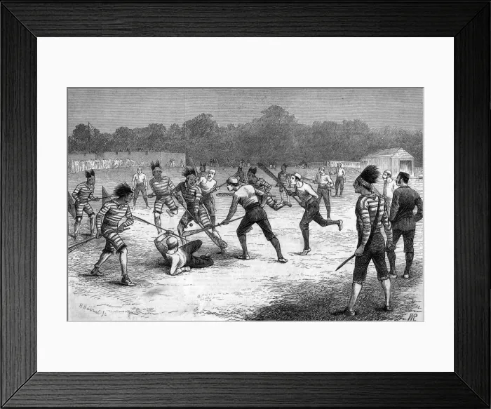 Framed Print : LACROSSE IN BELFAST 1876 Framed Print : LACROSSE IN BELFAST 1876