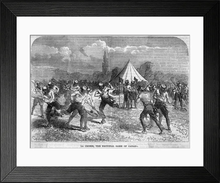 Framed Print : CANADIAN LACROSSE GAME Framed Print : CANADIAN LACROSSE GAME
