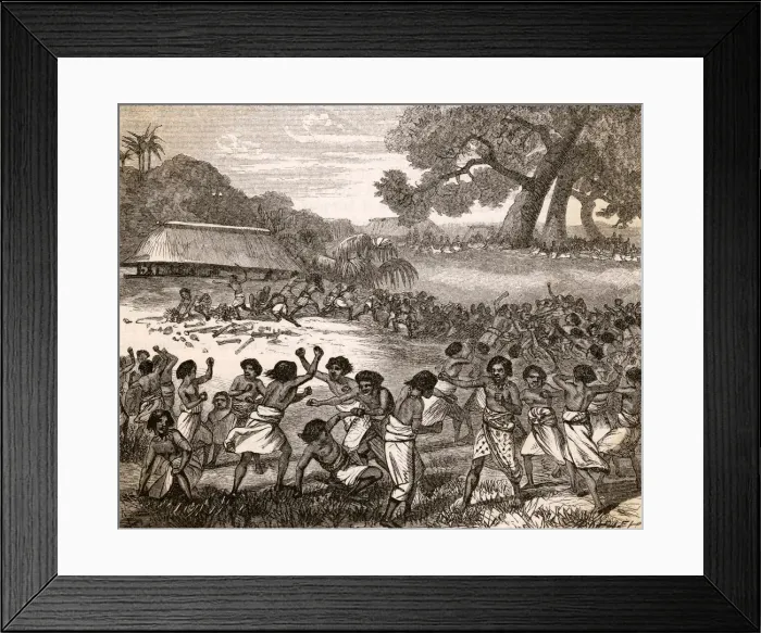 Framed Print : TONGAN BOXING 1870 Framed Print : TONGAN BOXING 1870