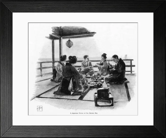 Framed Print : JAPANESE DINNER 1891 Framed Print : JAPANESE DINNER 1891