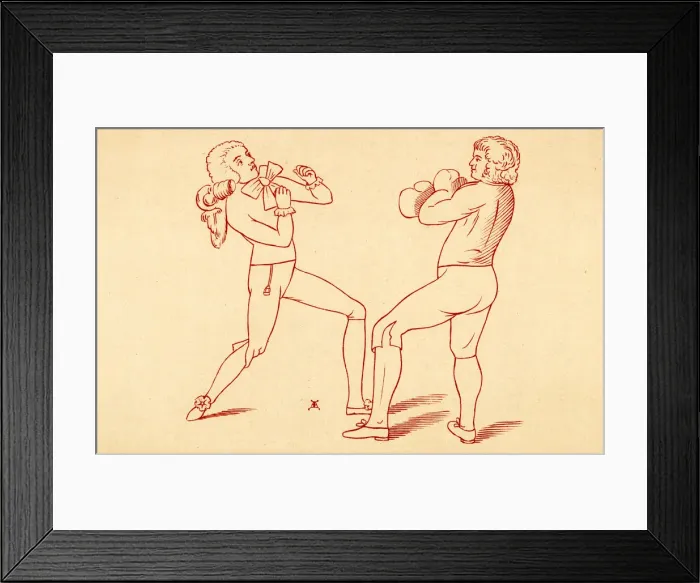 Framed Print : 2 MEN BOXING 1788 Framed Print : 2 MEN BOXING 1788