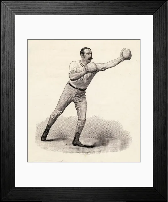 Framed Print : SOUTHPAW PUNCHER C1890 Framed Print : SOUTHPAW PUNCHER C1890