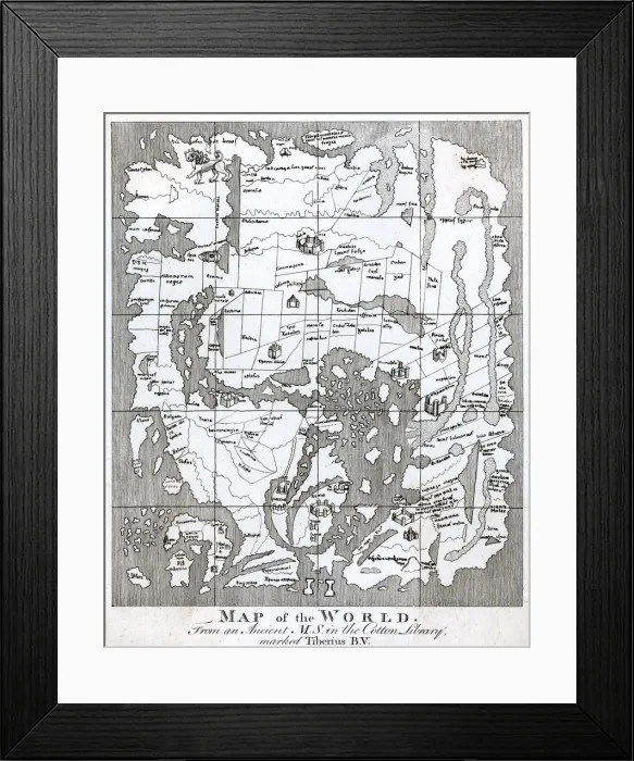Framed Print : WORLD MAP / STRUTT 10C Framed Print : WORLD MAP / STRUTT 10C