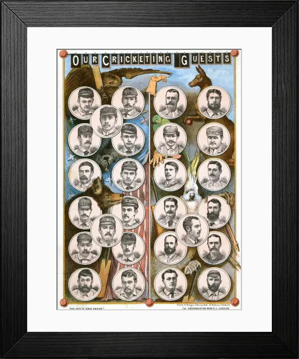 Framed Print : TOURING TEAMS 1884 Framed Print : TOURING TEAMS 1884