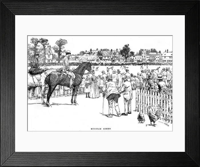 Framed Print : CRICKET / MITCHAM GREEN Framed Print : CRICKET / MITCHAM GREEN