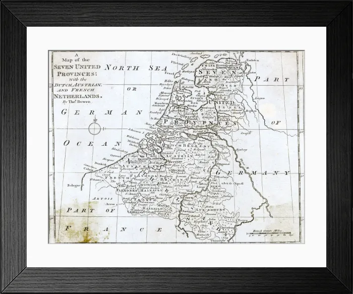 Framed Print : MAP / NETHERLANDS 1788 Framed Print : MAP / NETHERLANDS 1788