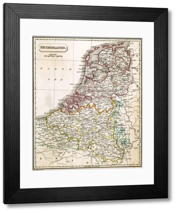 Framed Print : MAP / NETHERLANDS 1827 Framed Print : MAP / NETHERLANDS 1827