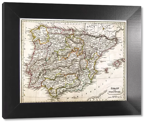 MAP  /  SPAIN  /  PORTUGAL 1827