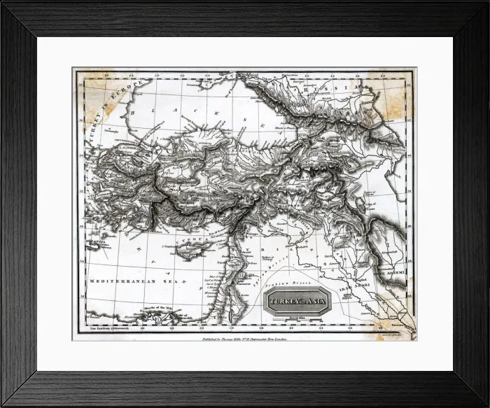 Framed Print : MAP / TURKEY 1817 Framed Print : MAP / TURKEY 1817