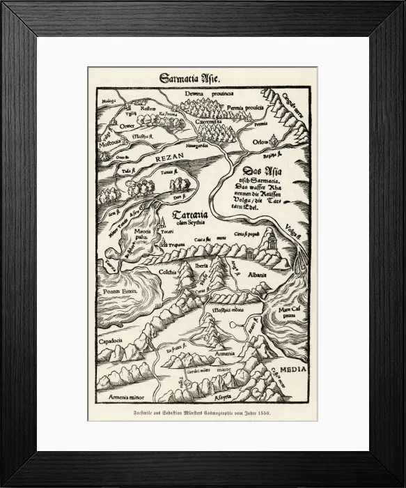 Framed Print : MAP / ASIA MINOR 1553 Framed Print : MAP / ASIA MINOR 1553