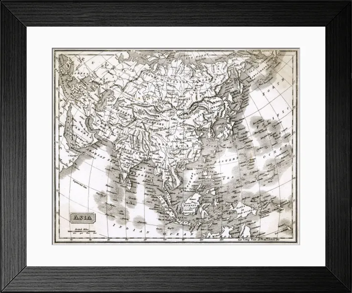 Framed Print : MAP / ASIA 1812 Framed Print : MAP / ASIA 1812