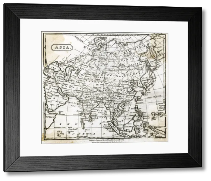 Framed Print : MAP / ASIA 1807 Framed Print : MAP / ASIA 1807
