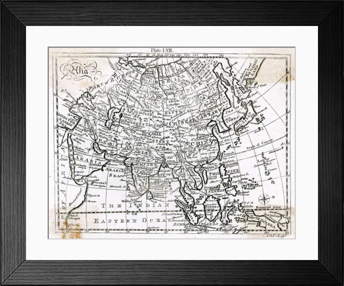 Framed Print : MAP / ASIA 1797 Framed Print : MAP / ASIA 1797