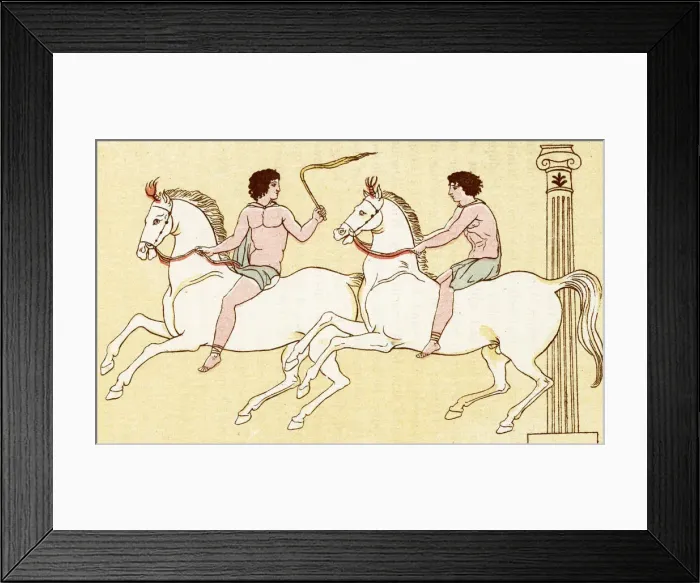 Framed Print : ANCIENT GREEK HORSE RACE Framed Print : ANCIENT GREEK HORSE RACE