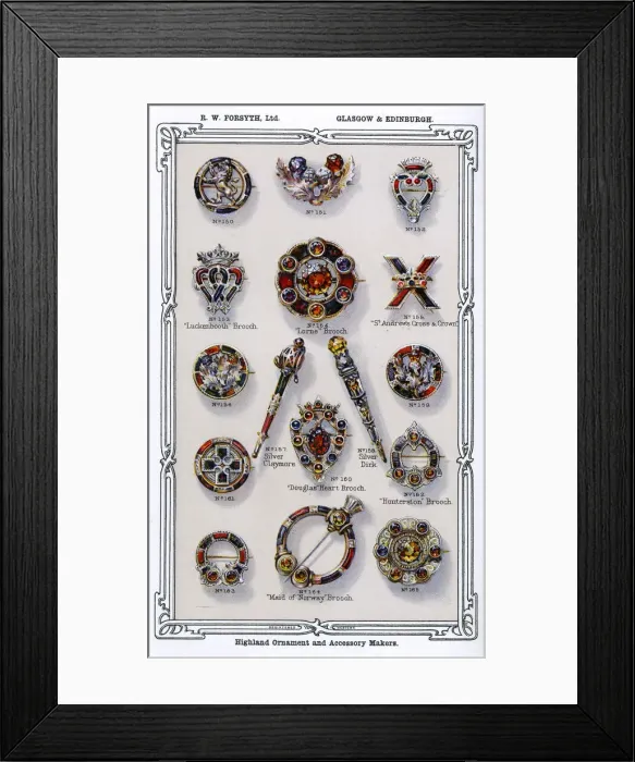 Framed Print : HIGHLAND BROOCHES C1902 Framed Print : HIGHLAND BROOCHES C1902