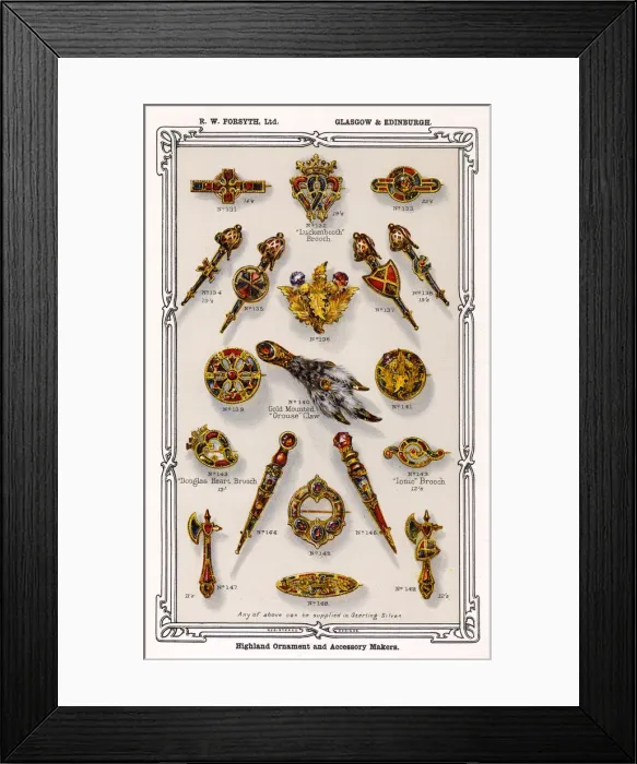 Framed Print : HIGHLAND BROOCHES C1902 Framed Print : HIGHLAND BROOCHES C1902