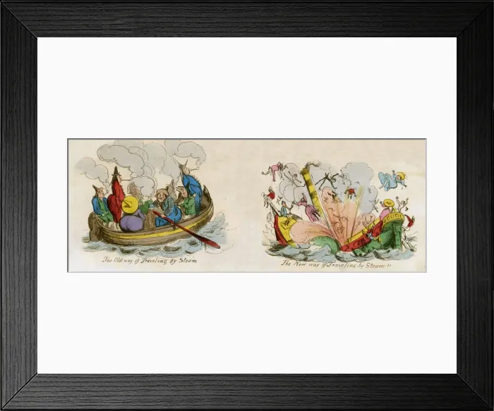 Framed Print : SATIRE ON STEAMBOATS Framed Print : SATIRE ON STEAMBOATS
