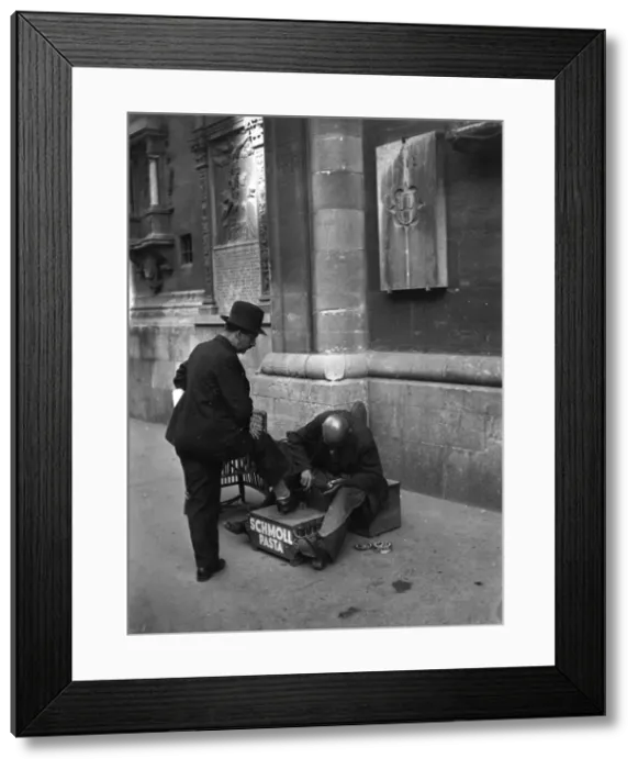Framed Print : SHOE BLACK  /  GERMANY