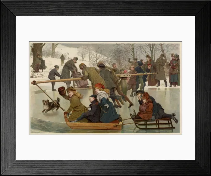 Framed Print : MERRY GO ROUND ON ICE
