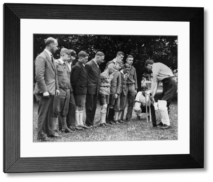Framed Print : GERMAN BOYS PLAY CRICKET Framed Print : GERMAN BOYS PLAY CRICKET