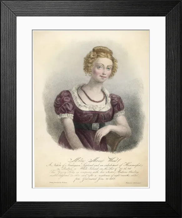 Framed Print : RACIAL / NORWAY / LADY 1821 Framed Print : RACIAL / NORWAY / LADY 1821