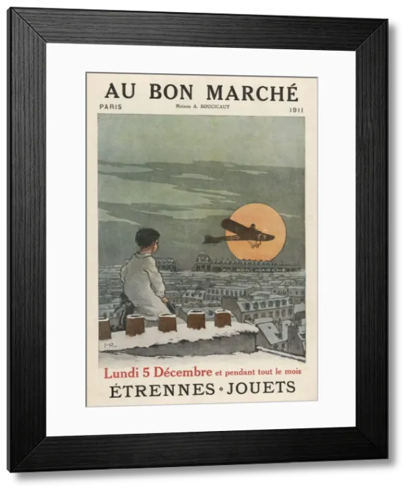 Framed Print : BOY WATCHES PLANE 1911 Framed Print : BOY WATCHES PLANE 1911