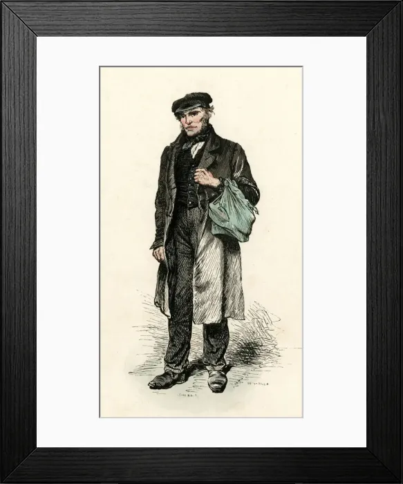 Framed Print : French workman 1850 Framed Print : French workman 1850
