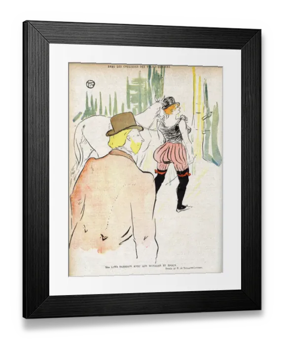 Framed Print : Mrs Lorna Barrison - English equestrienne - Toulouse-Lautrec Framed Print : Mrs Lorna Barrison - English equestrienne - Toulouse-Lautrec