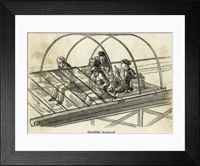 Framed Print : THE GLAZING WAGON 1851 Framed Print : THE GLAZING WAGON 1851