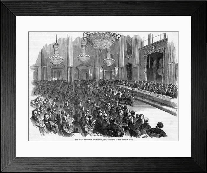 Framed Print : MEETING OF MERCHANTS 1850 Framed Print : MEETING OF MERCHANTS 1850