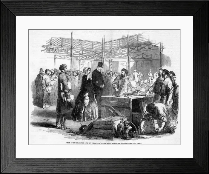 Framed Print : Duke of Wellington visits the Great Exhibition 1851 Framed Print : Duke of Wellington visits the Great Exhibition 1851
