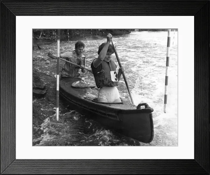 Framed Print : MIXED CANOE SLALOM 1960S Framed Print : MIXED CANOE SLALOM 1960S