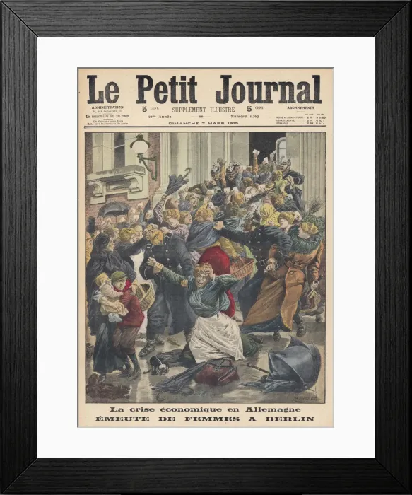 Framed Print : FOOD RIOT IN BERLIN 1915 Framed Print : FOOD RIOT IN BERLIN 1915