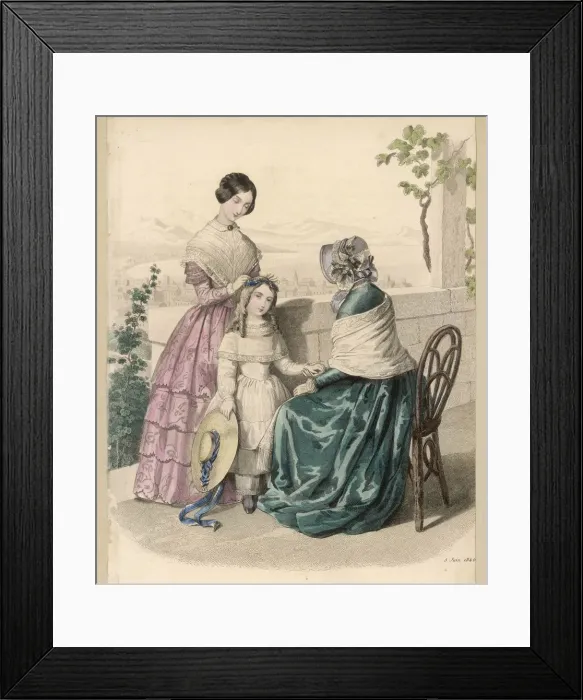 Framed Print : Costume La Mode 1846 Framed Print : Costume La Mode 1846
