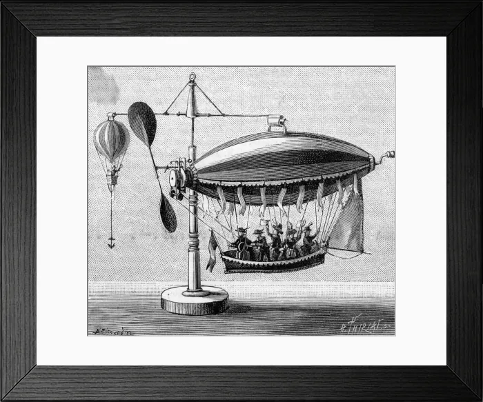 Framed Print : MODEL AIRSHIP 1887 Framed Print : MODEL AIRSHIP 1887