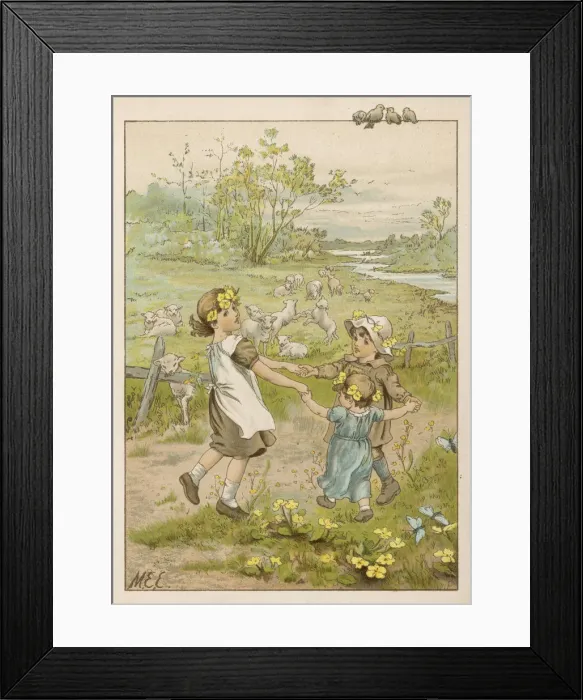 Framed Print : Ring ORoses - circa 1880 Framed Print : Ring ORoses - circa 1880