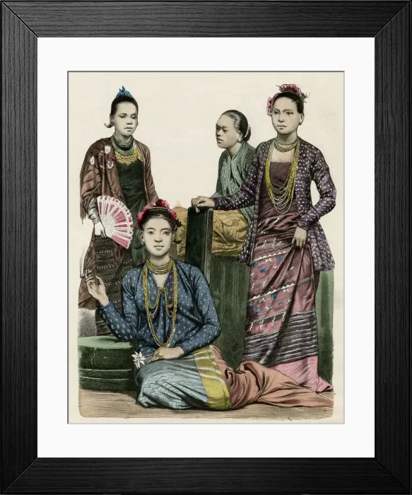 Framed Print : RACIAL / BURMA WOMEN 19C Framed Print : RACIAL / BURMA WOMEN 19C