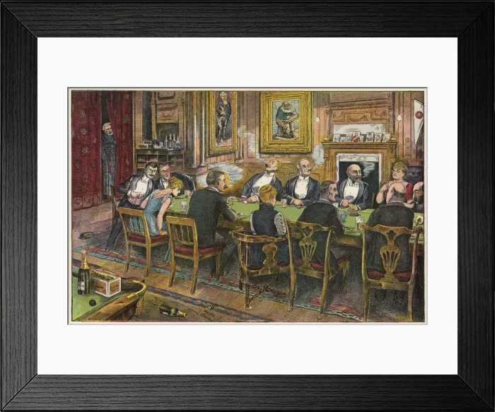 Framed Print : BACCARAT PLAYERS 1891 Framed Print : BACCARAT PLAYERS 1891