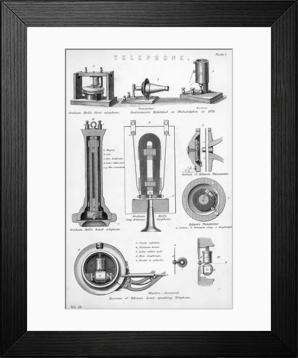 Framed Print : BELLS / EDISONS T-PHONES Framed Print : BELLS / EDISONS T-PHONES