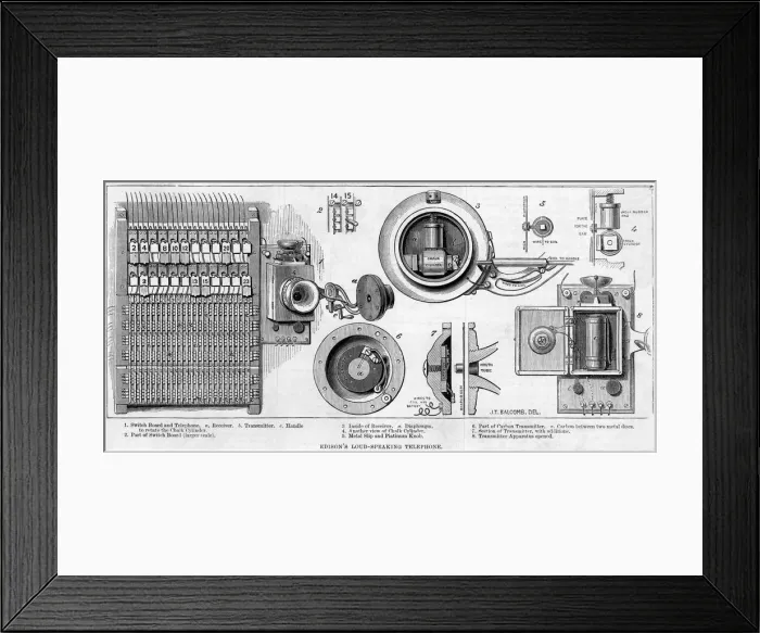Framed Print : EDISONS TELEPHONE 1879 Framed Print : EDISONS TELEPHONE 1879