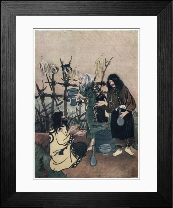 Framed Print : Japanese Ainos Framed Print : Japanese Ainos
