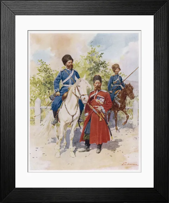 Framed Print : RACIAL / RUSSIAN COSSACKS Framed Print : RACIAL / RUSSIAN COSSACKS