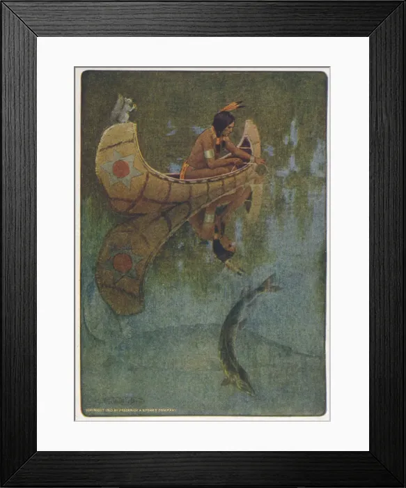 Framed Print : RACIAL / IROQUOIS FISHING Framed Print : RACIAL / IROQUOIS FISHING