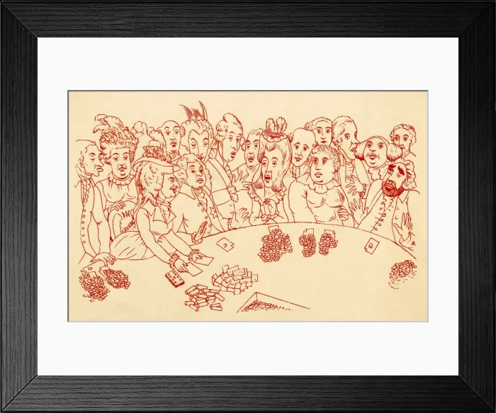 Framed Print : 1790S GAMBLING PARTY Framed Print : 1790S GAMBLING PARTY